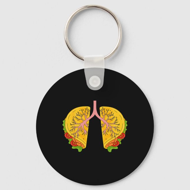 Happy Cinco De Mayo Taco Lungs Respiratory Therapi Key Ring (Front)