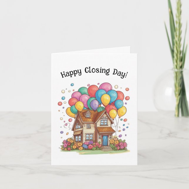 Happy Closing Day Real Estate New Home Note Card (Front)