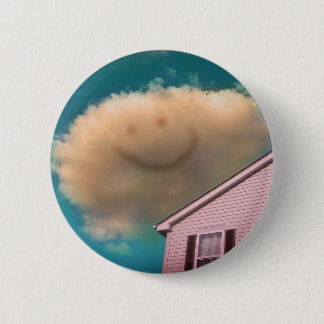 Happy Cloud 6 Cm Round Badge