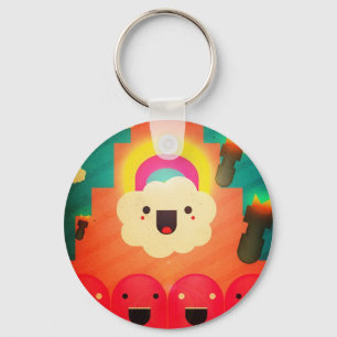 Happy Cloud Key Ring