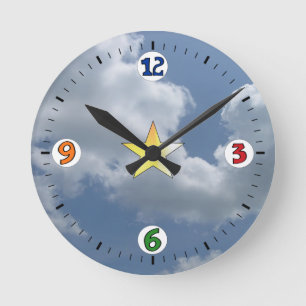 "Happy Clouds" Acrylic Wall Clock
