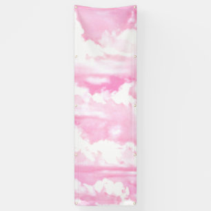 Happy Clouds Pink Display Banner