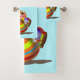 Happy Clown Bath Towel Set for Children
