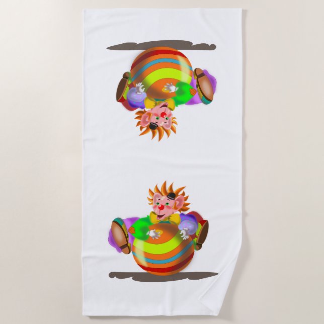 Happy Clown Beach Towel (Front)
