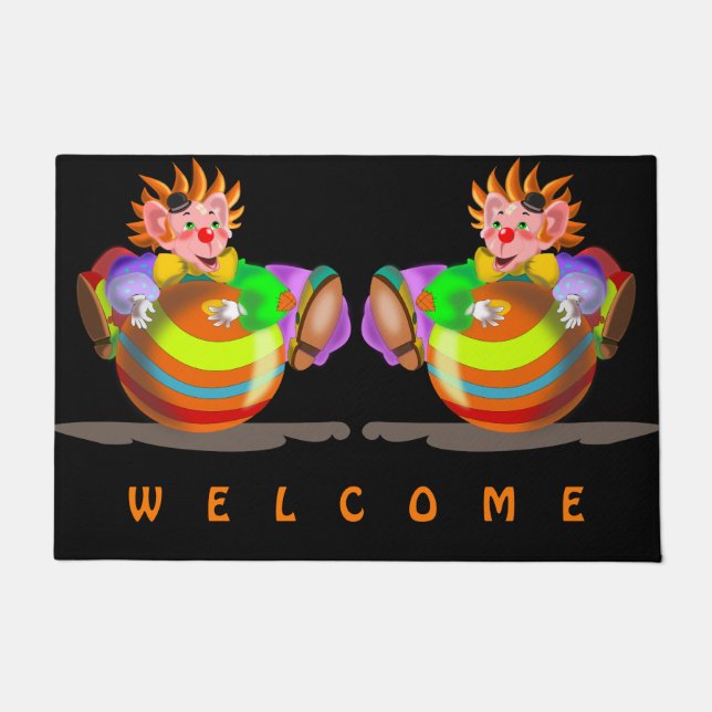 Happy Clown Doormat Welcome (Front)