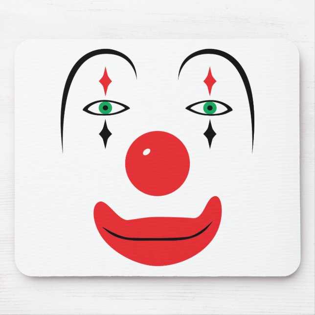 Happy Clown Face Mouse Pad (Front)