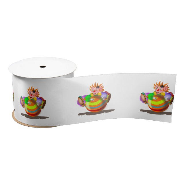 Happy Clown Funny Ribbon Satin Ribbon (Spool)