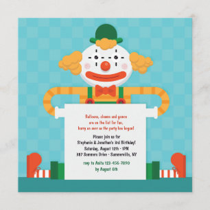 Happy Clown Invitation