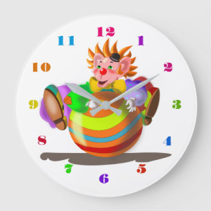 Happy Clown - Large Clock