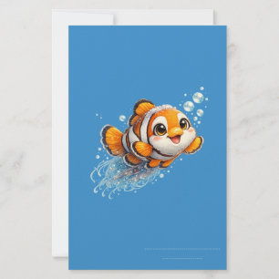 Happy Clownfish Tropical Sea Life Illustration Stationery