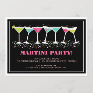 Happy Cocktails Martini Party Invitation