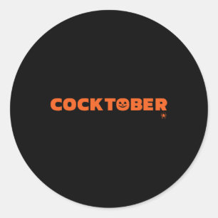 Happy Cocktober Halloween Costume Fun Halloween Classic Round Sticker