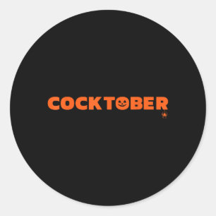 Happy Cocktober Halloween Costume Funny Halloween Classic Round Sticker