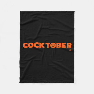 Happy Cocktober Halloween Costume Funny Halloween Fleece Blanket