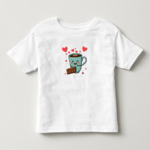 Happy Coffee & Chocolate – Cute Valentine Toddler T-Shirt