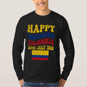 Happy Colombia Independence Day Colombian Flag Men T-Shirt