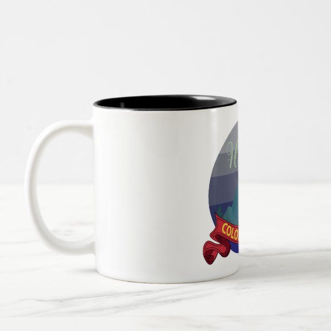 Happy Colorado Day Sign Two-Tone Coffee Mug (Left)