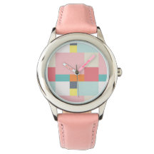 happy colour pattern - pink, turqouise, orange,