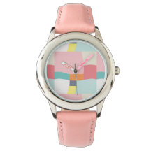 happy colour pattern - pink, turquoise, orange,