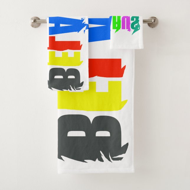 Happy Colours Belarus Bath Towel Set (Insitu)