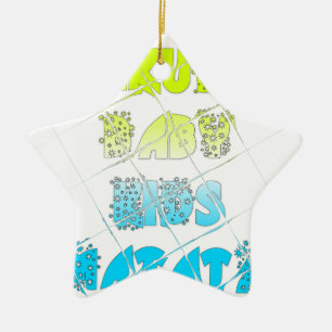 Happy Colours Hakuna Matata Hakunamatata Gift star Ceramic Ornament