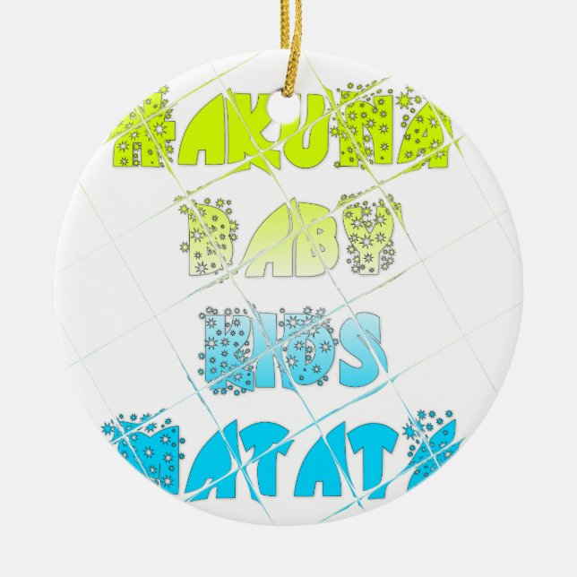 Happy Colours Hakuna Matata Hakunamatata Gift star Ceramic Tree Decoration (Front)
