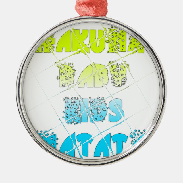 Happy Colours Hakuna Matata Hakunamatata Gift star Metal Tree Decoration (Front)