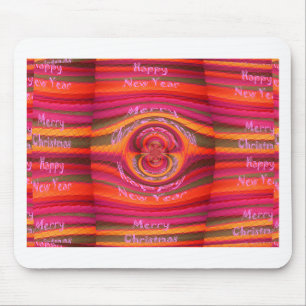 Happy Colours Merry Christmas Happy New Year Desi Mouse Pad