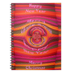 Happy Colours Merry Christmas Happy New Year Notebook