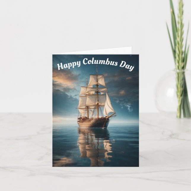 Happy Columbus Day |  Card (Front)