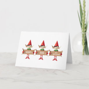 Happy Complicated Holidays Naughty Nice Elves Card