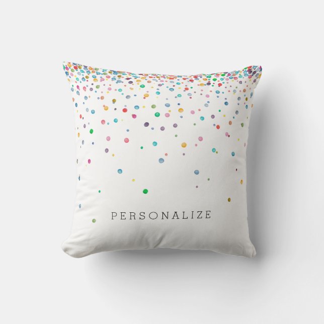 Happy Confetti Dots Cushion (Front)