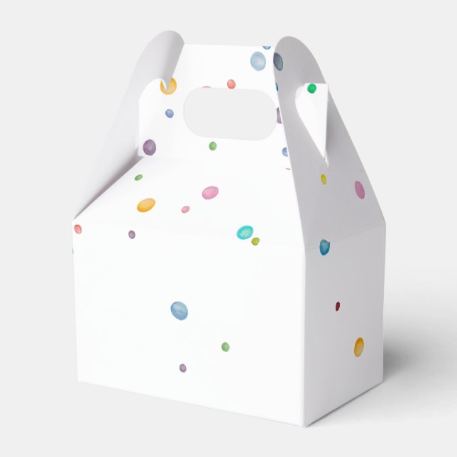Happy Confetti Dots Favour Box (Front Side)