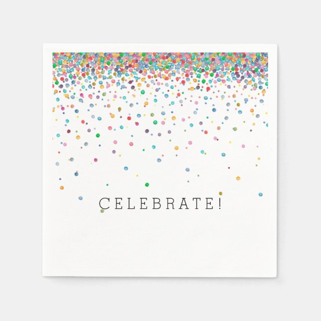 Happy Confetti Dots Napkin (Front)