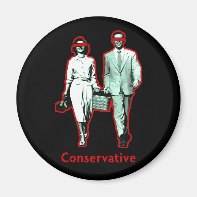 Happy Conservative Couple Magnet (Front)