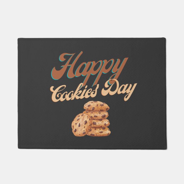 Happy Cookies Day, National Cookie Day Doormat (Front)
