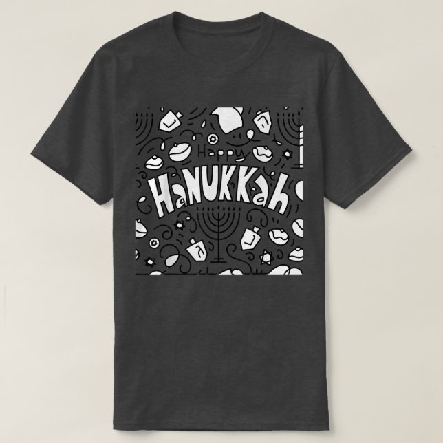 Happy cool Hanukkah Chanukah  2021 holiday charact T-Shirt (Design Front)