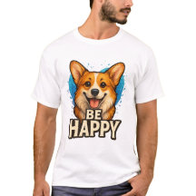 Happy Corgi Cute Dog Lover Design for Positive