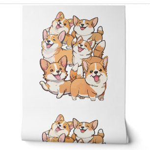 happy Corgi dogs Wallpaper