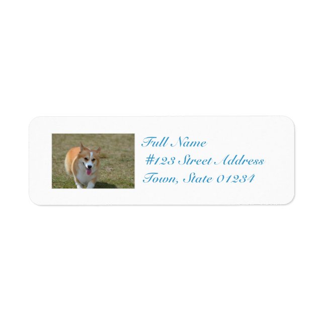 Happy Corgi Return Address Label (Front)