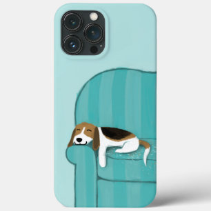 Happy Couch Dog   Cute Beagle   Fun Animal Art iPhone 13 Pro Max Case