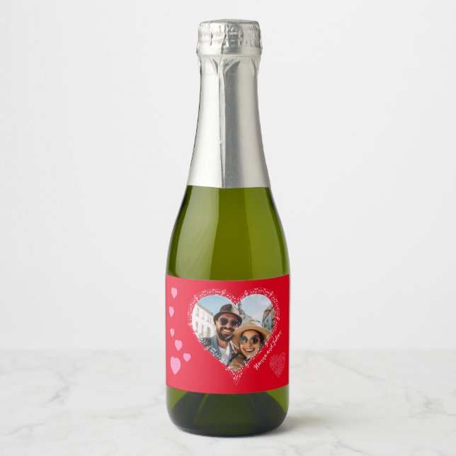 Happy Couple fizzy celebration music lover Sparkling Wine Label (Front)