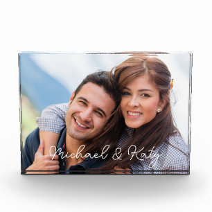 Happy Couple Photo Personalised Photo Block
