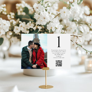 Happy Couple Photo Sharing QR Code Table Number