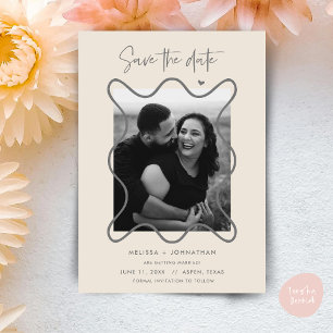 Happy Couple Save the date wedding announcement