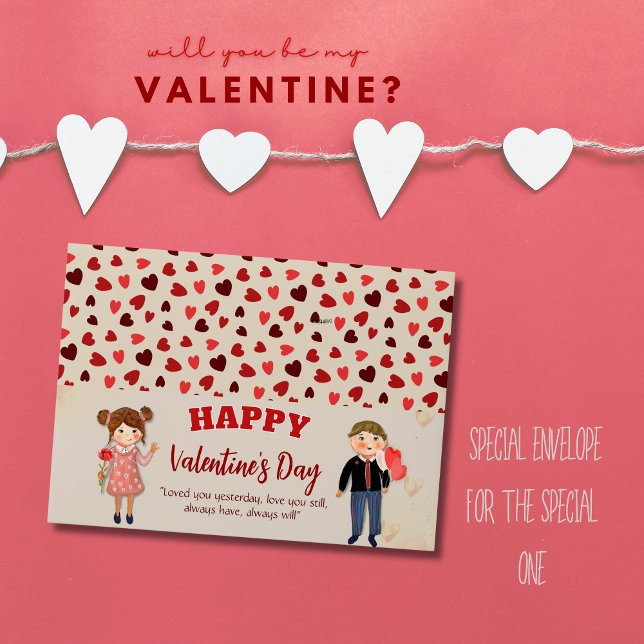 Happy Couple Valentine's Day Envelope with Hearts (Happy Couple Valentine's Day Envelope with Hearts)