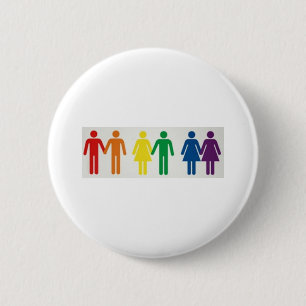 Happy couples 6 cm round badge