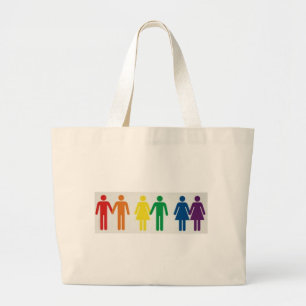 Happy couples large tote bag
