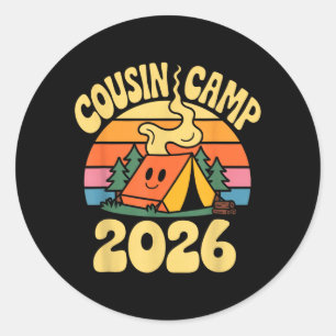 Happy Cousin Camp 2026 Smile Cruise Squad Crew Classic Round Sticker