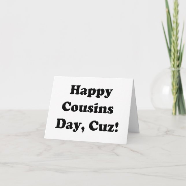 Happy  Cousins Day Card (Front)